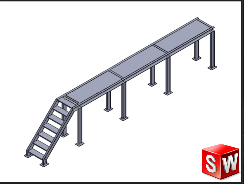 Structural drafting example for a bridge-style framework