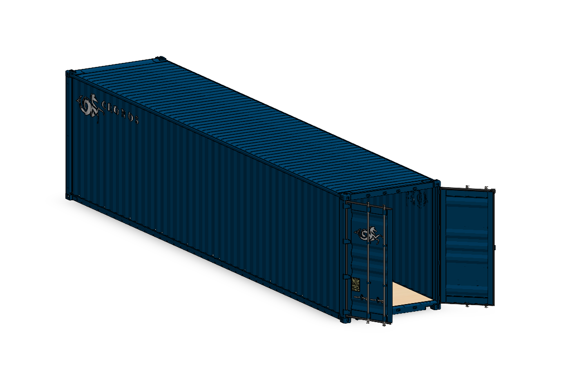 3D model concept for a custom container fabrication project