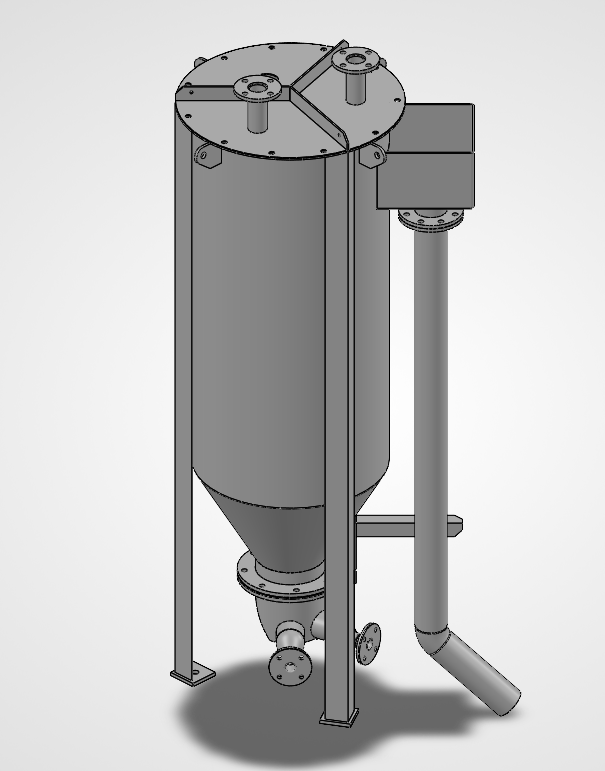 Drafting example of a custom hopper design